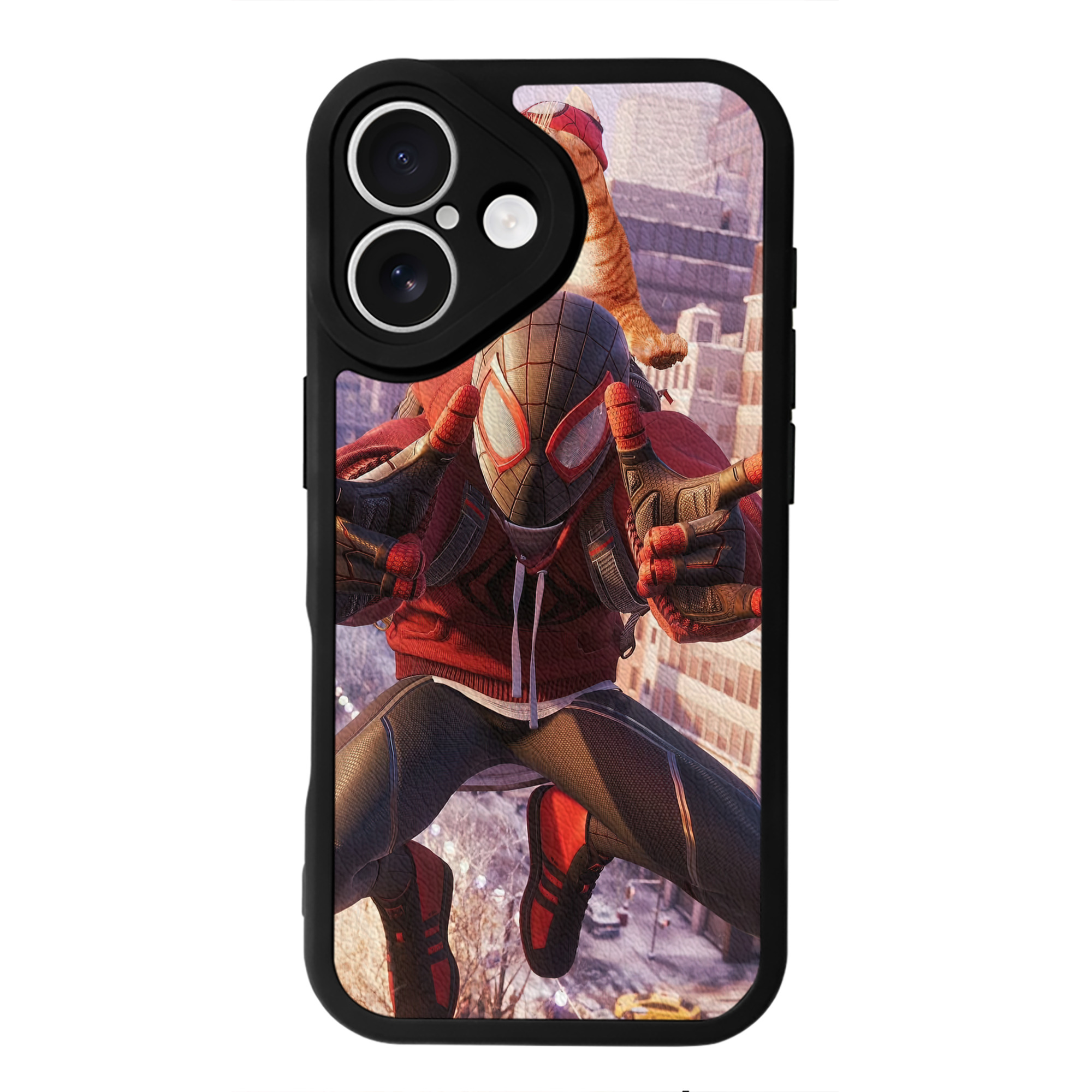 Spider Man スパイダーマン 【iPhone 16シリーズ対応】シリコンスマホケース（レザー調） 材質：シリコン